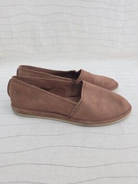 Frye Womens Milly A Line Flats Brown Whiskey Leather Slip on Shoes Size 6M